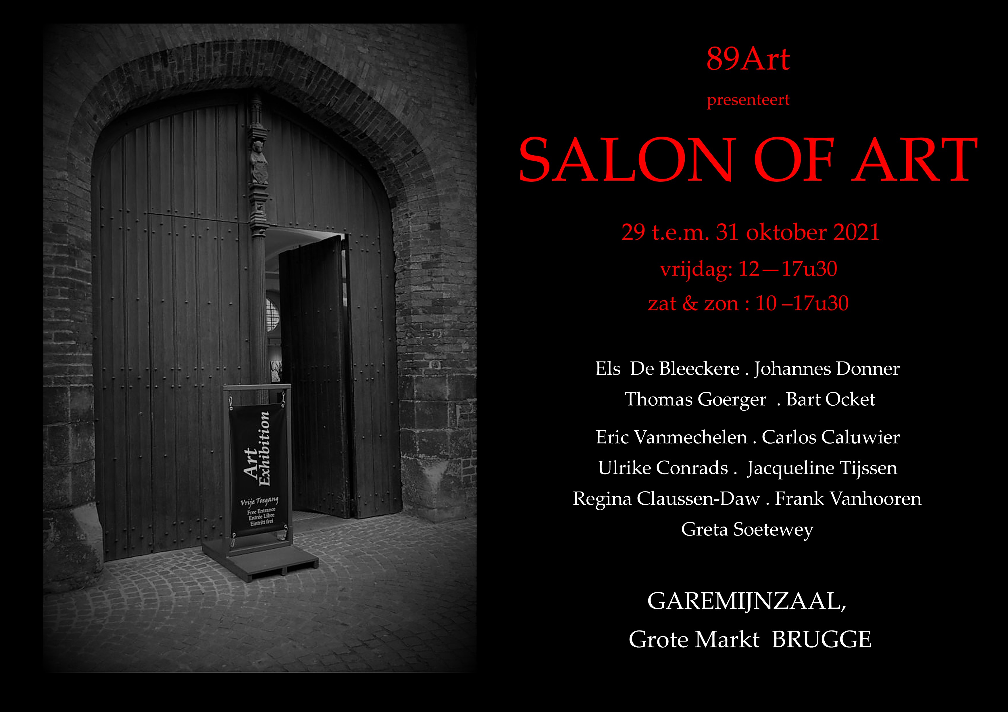 "Salon of Art" 29. - 31. Oktober 2021, Brugge, Belgien